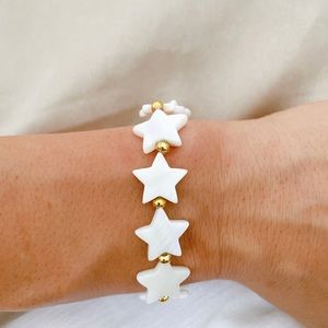 Star Nacre Shell Bead Bracelet for Women